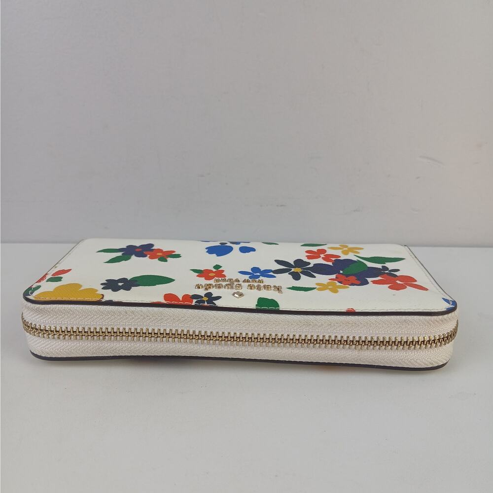 Kate Spade Dawn Breezy Floral Black Multi Large Continental Zip Wallet - Picture 5 of 6